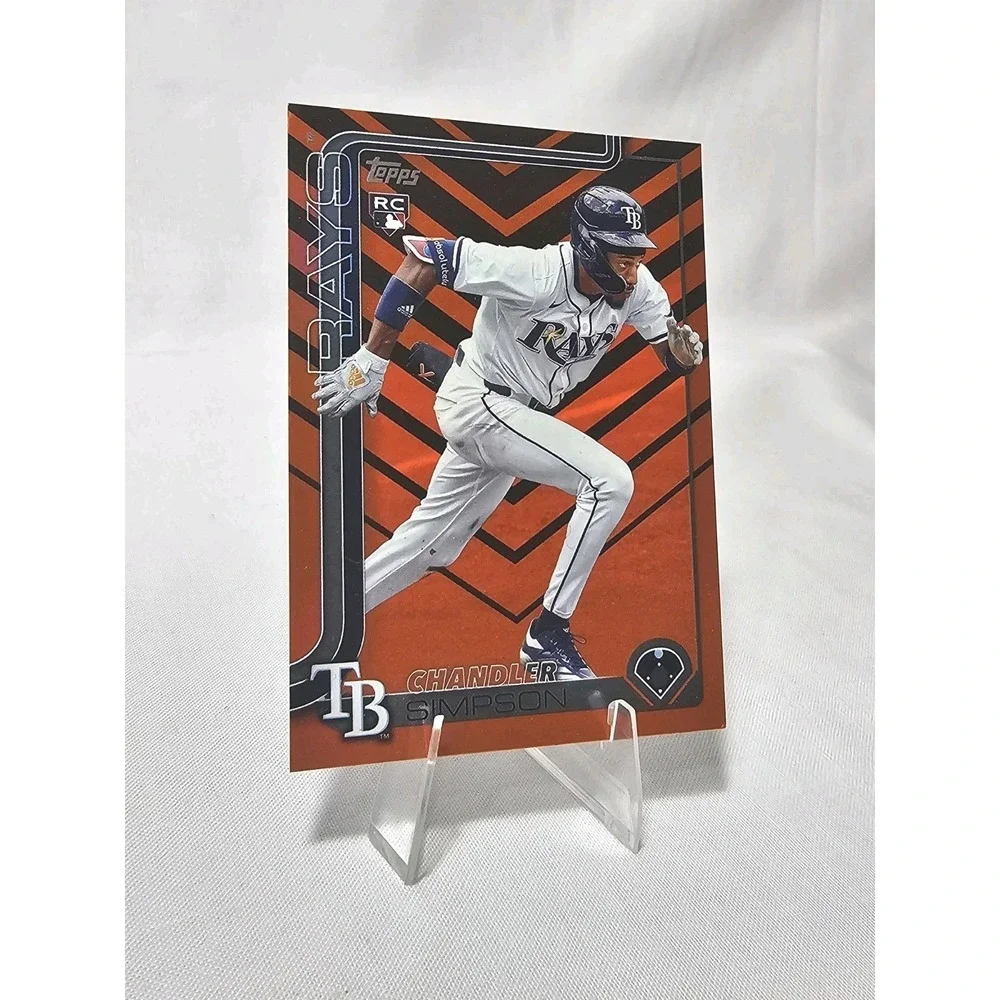 2025 Topps Update Series Chandler Simpson #US277 Holiday Orange & Black Foil (RC